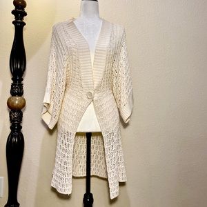 RXB Woven Cardigan One-Button Wrap